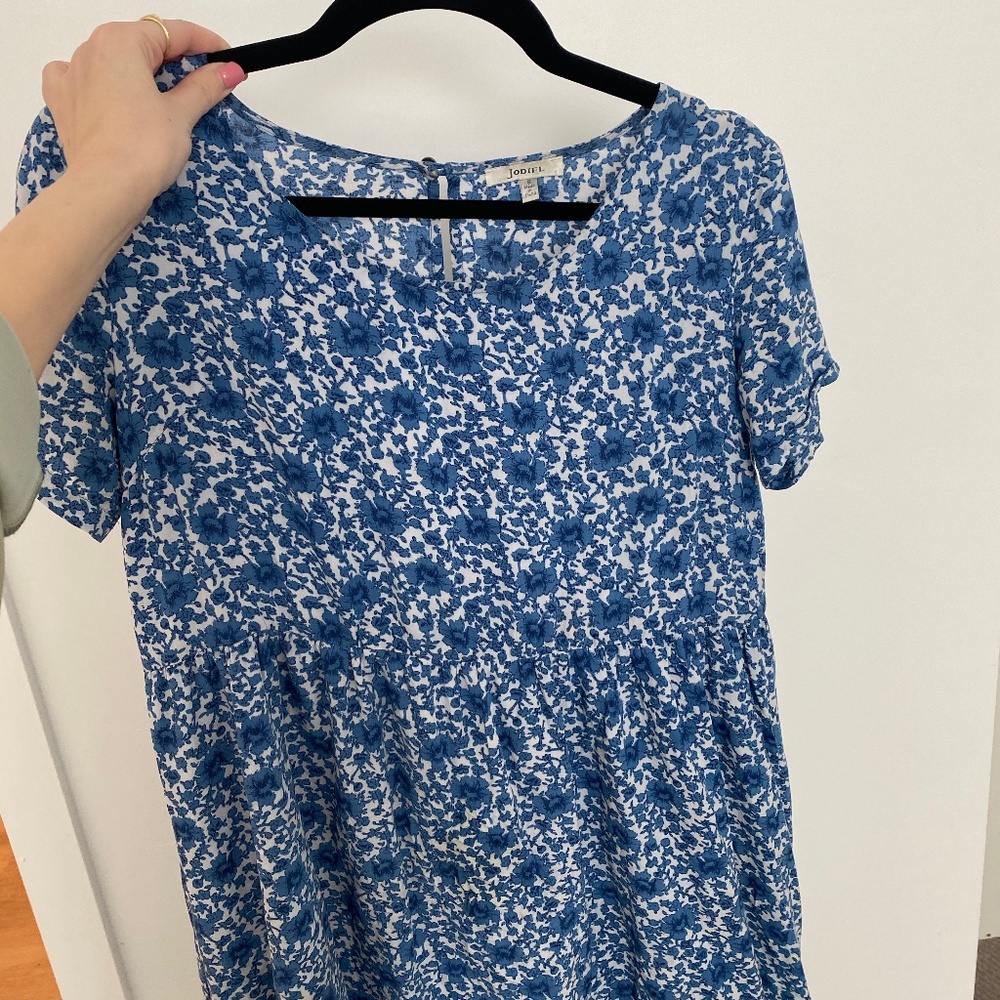 Blue Floral Mini Dress